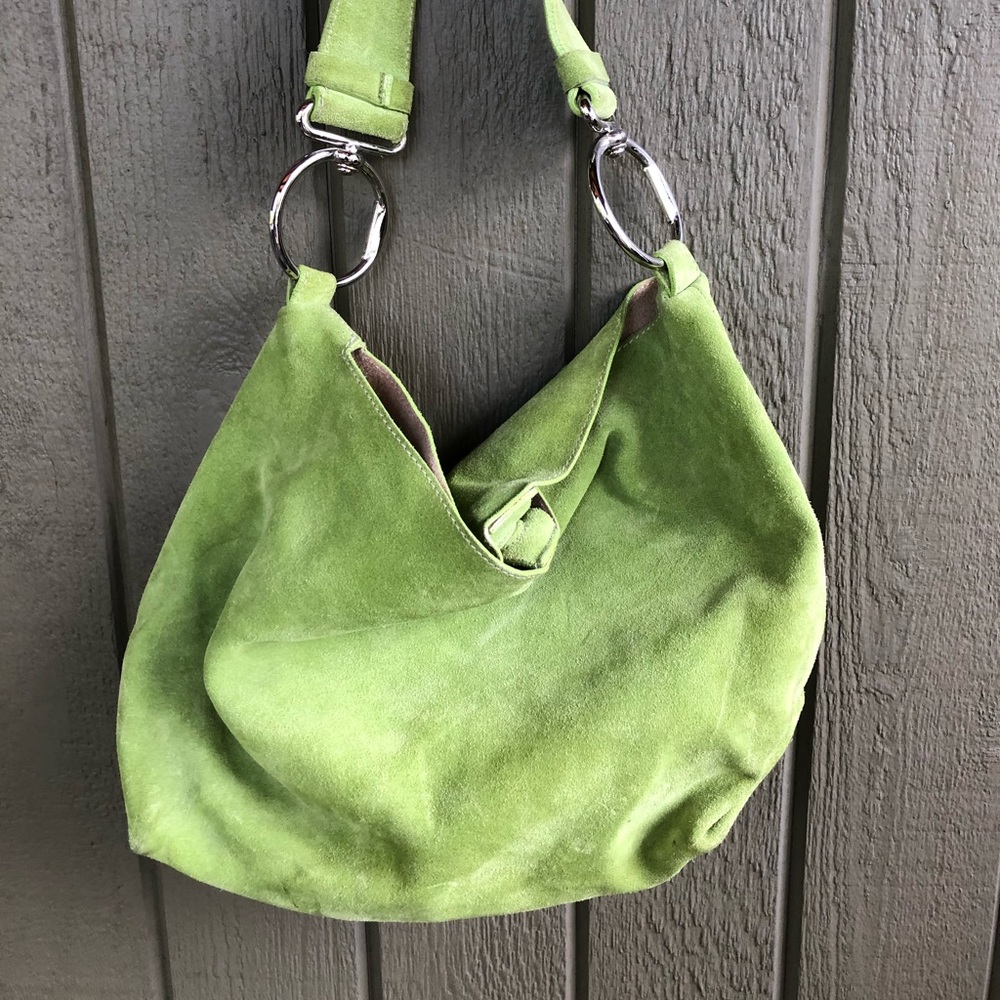 Green Suede Dooney and Bourke Shoulder Bag
